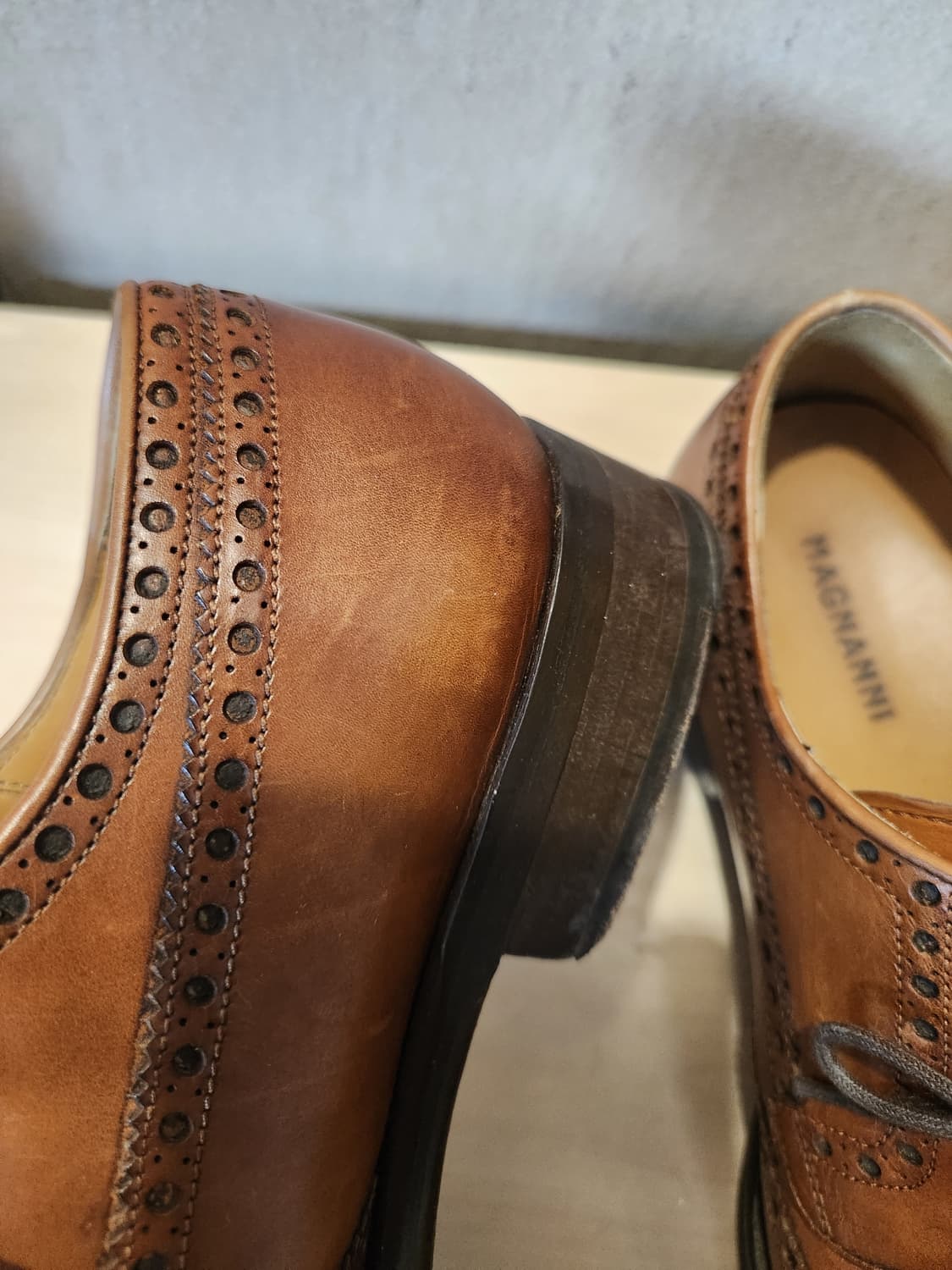 마그나니 브라운 윙팁 구두 👞 (7사이즈, Made in Spain) 상품이미지8