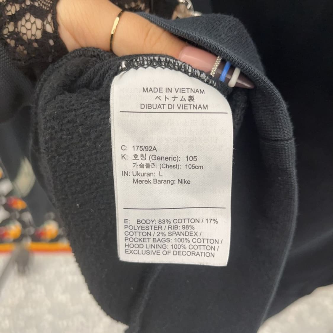 나이키 X NBA 올드스쿨 캐주얼 패치 약기모 후드티 L C07605 상품이미지6