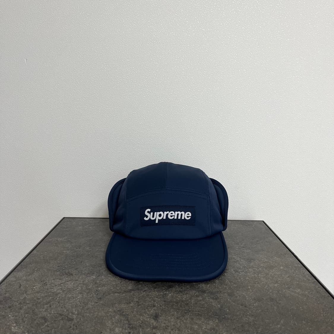 슈프림 윈드스토퍼 이어플랩 네이비 박스로고 캠프캡 모자 상품이미지1