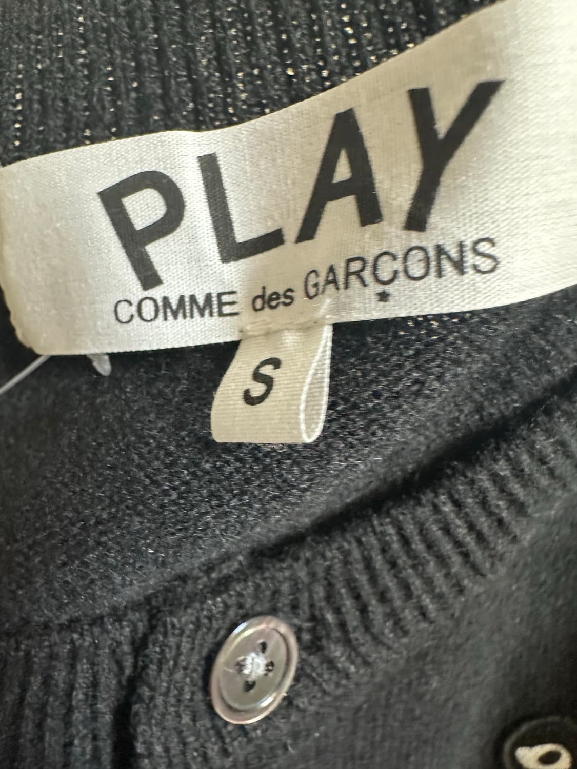 꼼데가르송 플레이 블랙와팬 울가디건 정품 상품이미지6