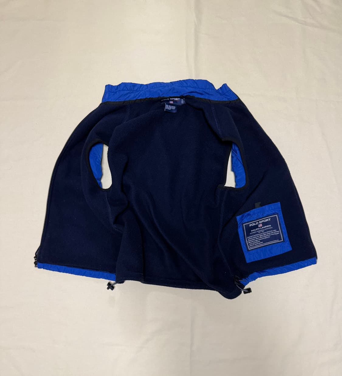 폴로 스포츠 나일론 오버레이 플리스 베스트 90s 상품이미지7