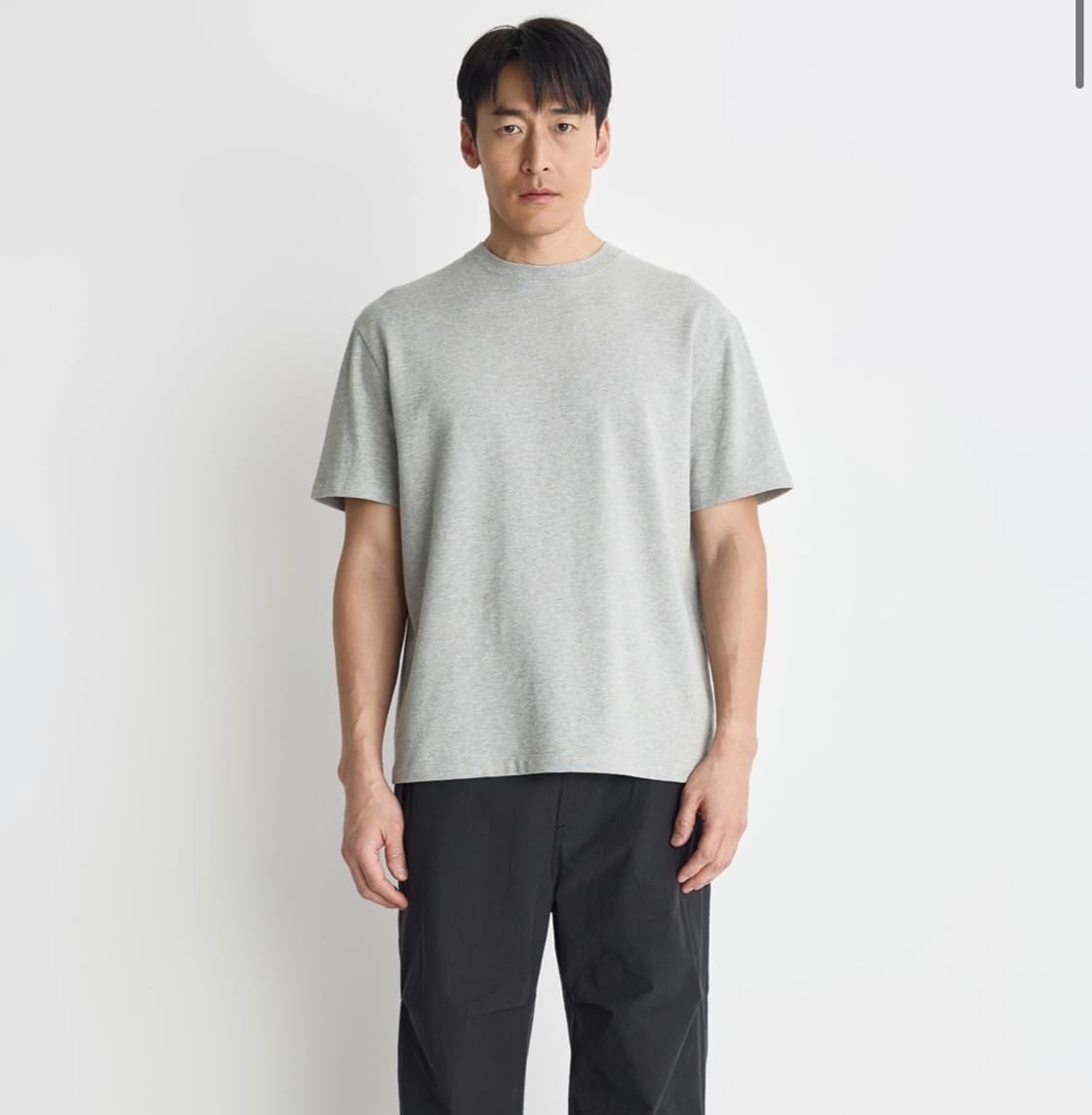 2(M) 포터리 수피마 코튼 반팔 티셔츠 멜란지 그레이 / 포터리 반팔 상품이미지2