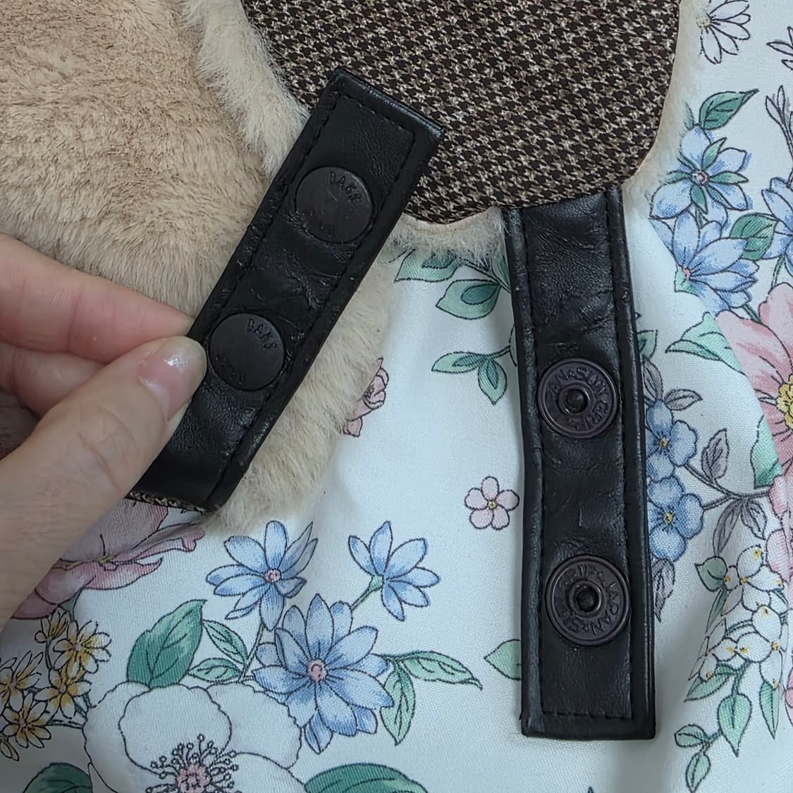 닥스 daks 빈티지)아동 방한 체크 귀달이모 초코라떼갸루 트루퍼 햇 상품이미지2