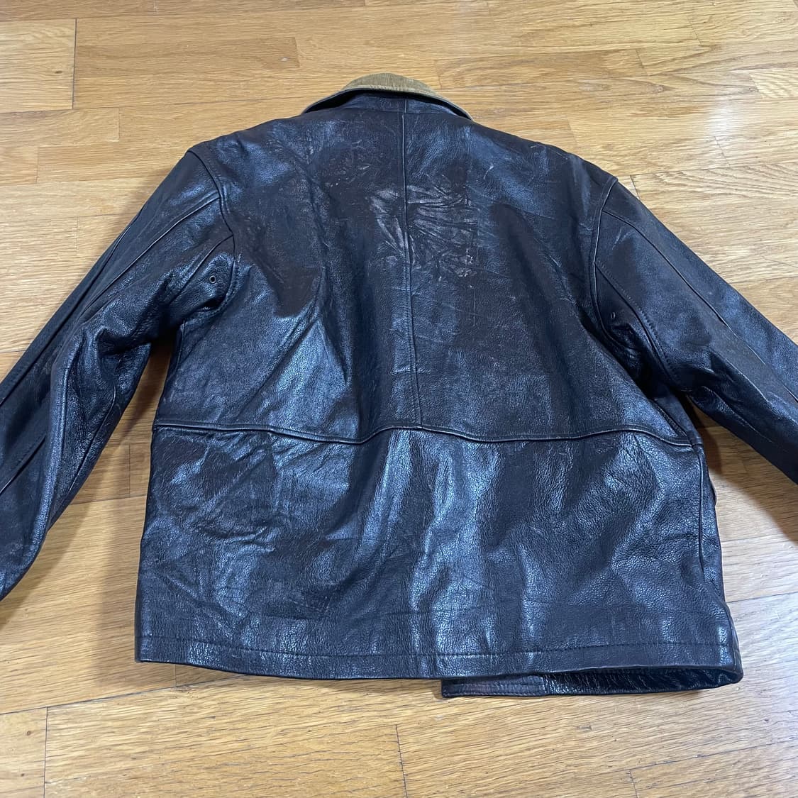 일본 빈티지 가죽 자켓 피코트 100정도 사이즈 상품이미지3
