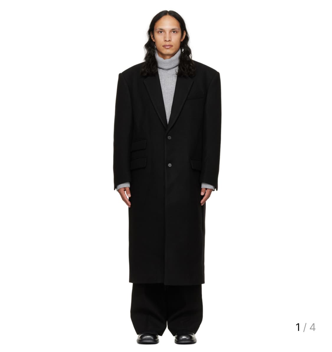 22FW 남성 렉토 블랙 베를린 코트 L 사이즈 상품이미지1