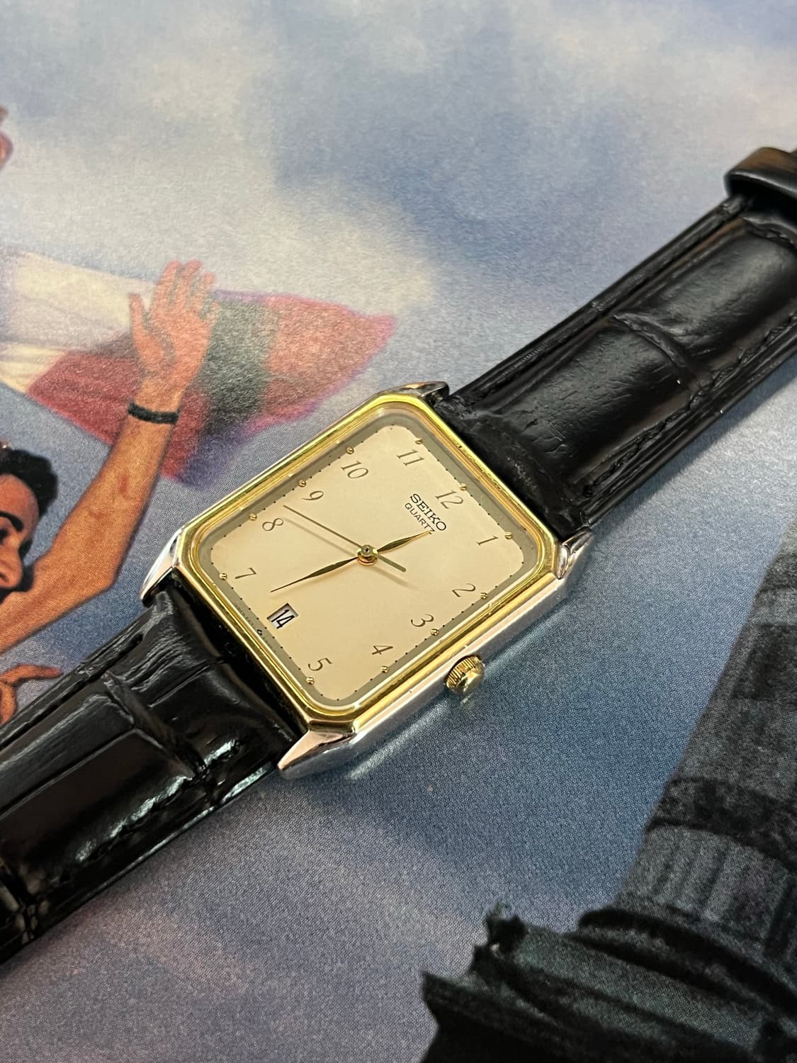 Vintage Seiko Quartz Tank Watch 상품이미지1