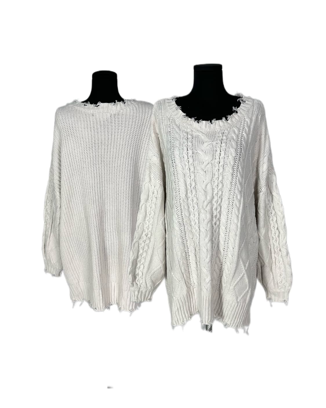 grunge detail cable over knit 상품이미지1