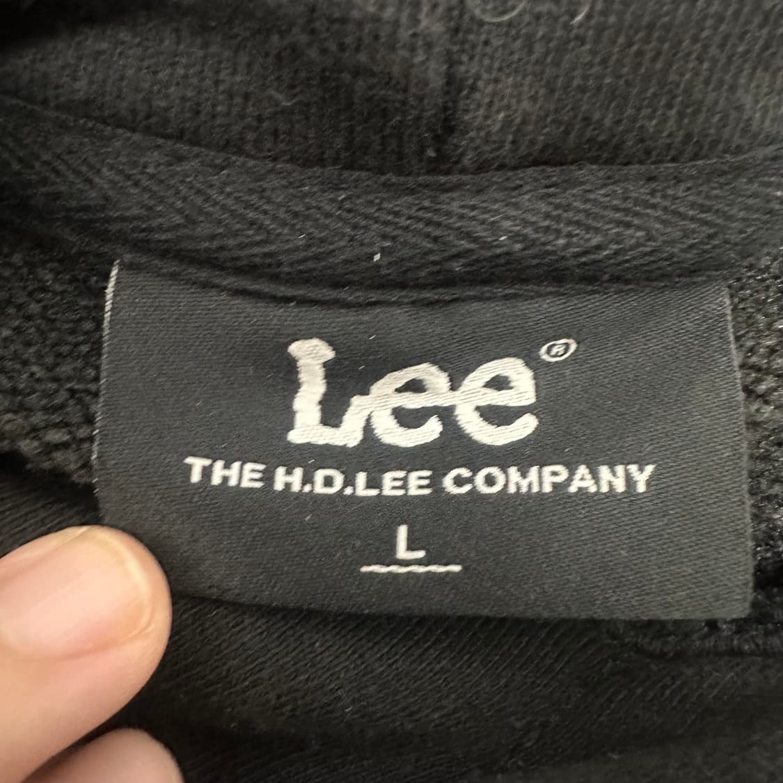 LEE 리 후드티 검정색 블랙 L 상품이미지3