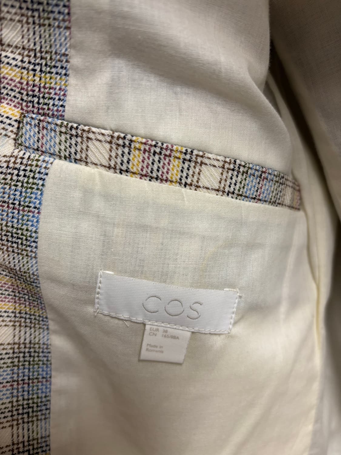 [38] 코스 체크 블레이저 자켓 멀티 상품이미지5