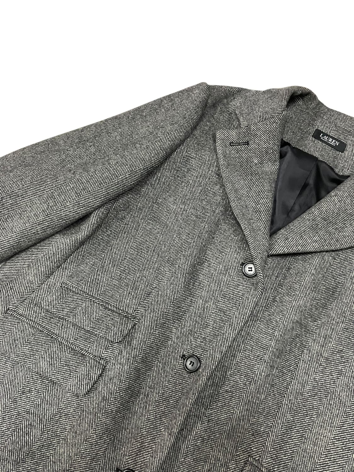 로렌 랄프로렌 차콜 해링본 울 코트 자켓 L 상품이미지2