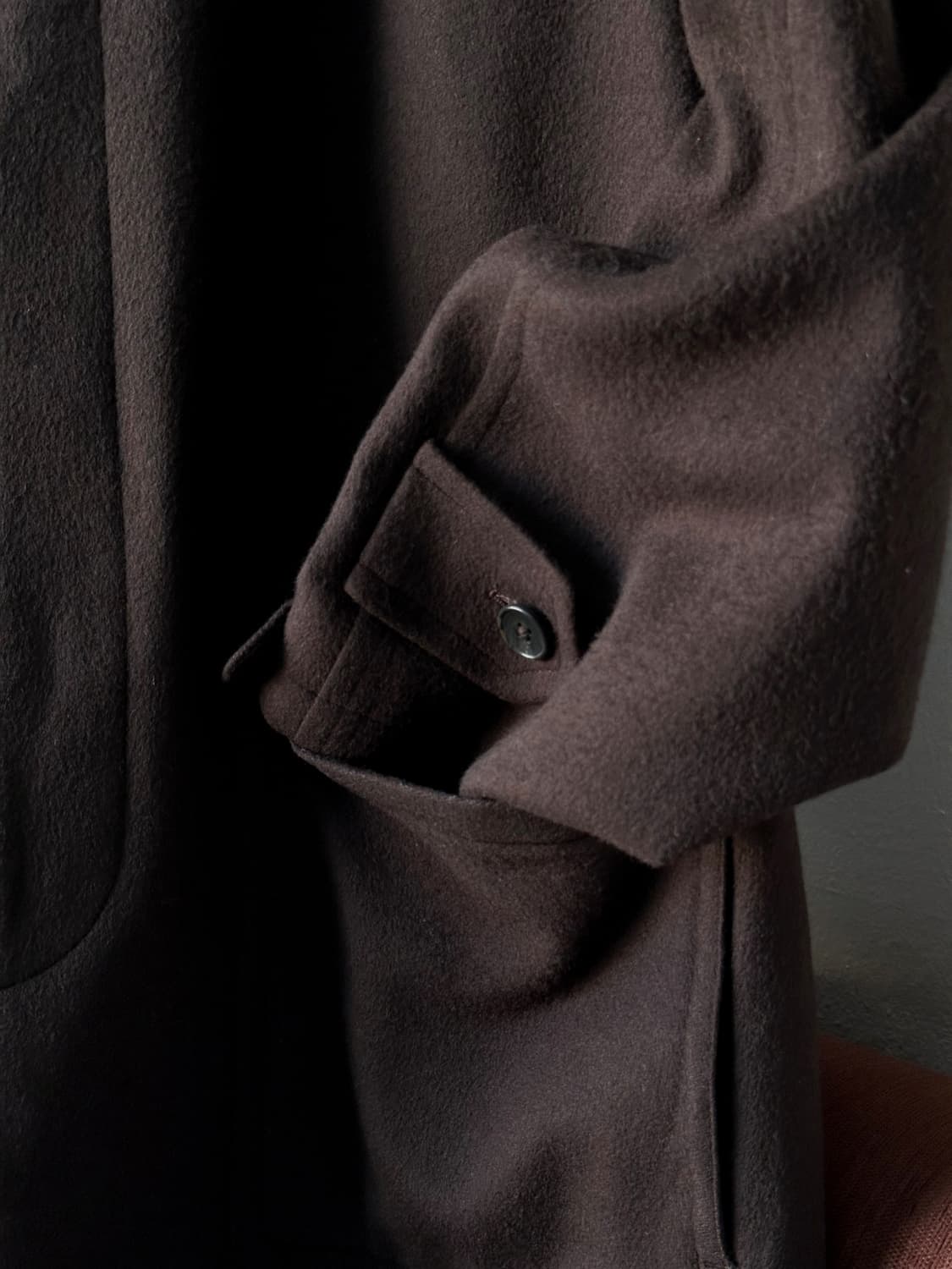 Cashmere wool blend Balmacaan mid coat 상품이미지2