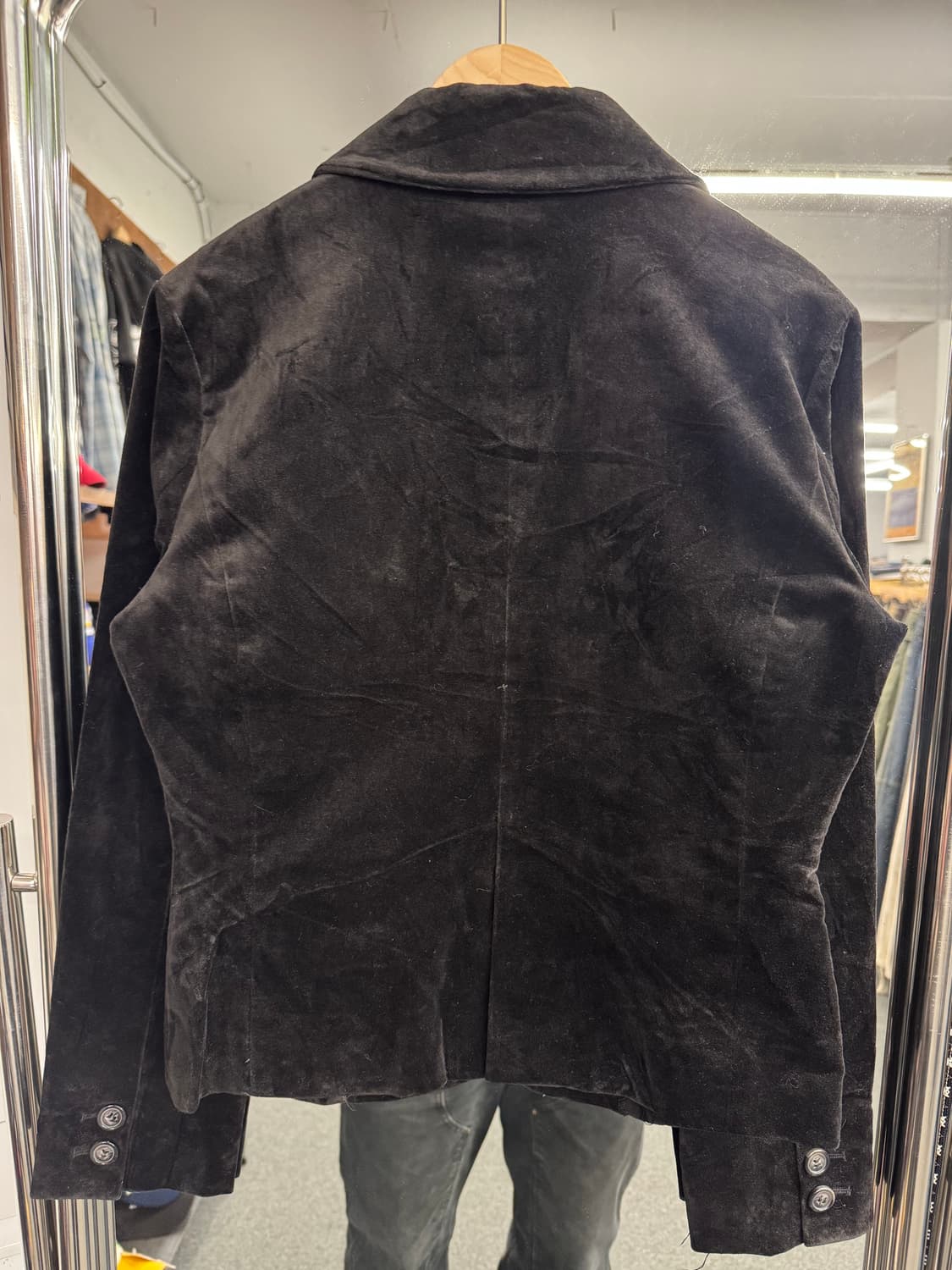 japanese vintage CLEF DE SOL 스웨이드 여성 블레이 상품이미지4