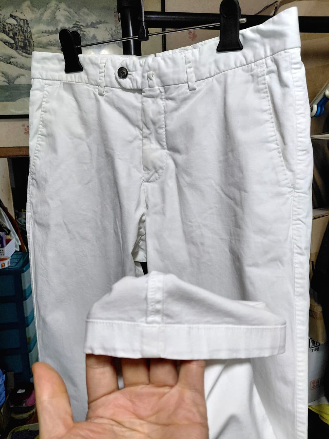 [수트서플라이]손드리오 화이트 치노팬츠 32사이즈 상품이미지9