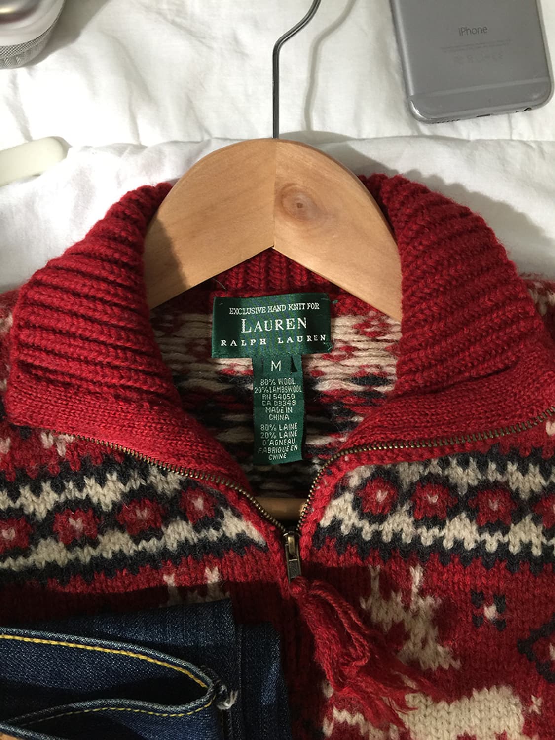 (WOMAN) 폴로랄프로렌 반집업 스웨터 XL  상품이미지2