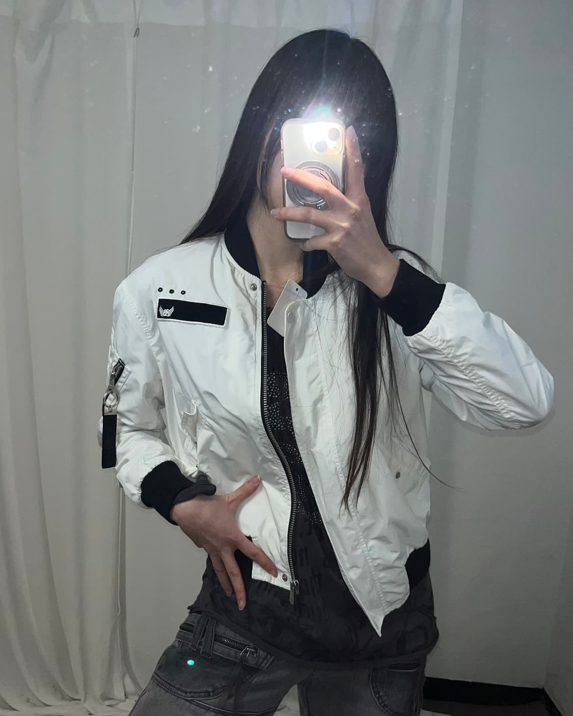 버카루 그런지 프린팅 항공점퍼 상품이미지4