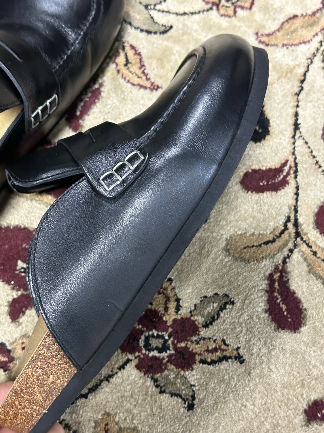 JW 앤더슨 블랙 가죽 뮬 37 상품이미지8