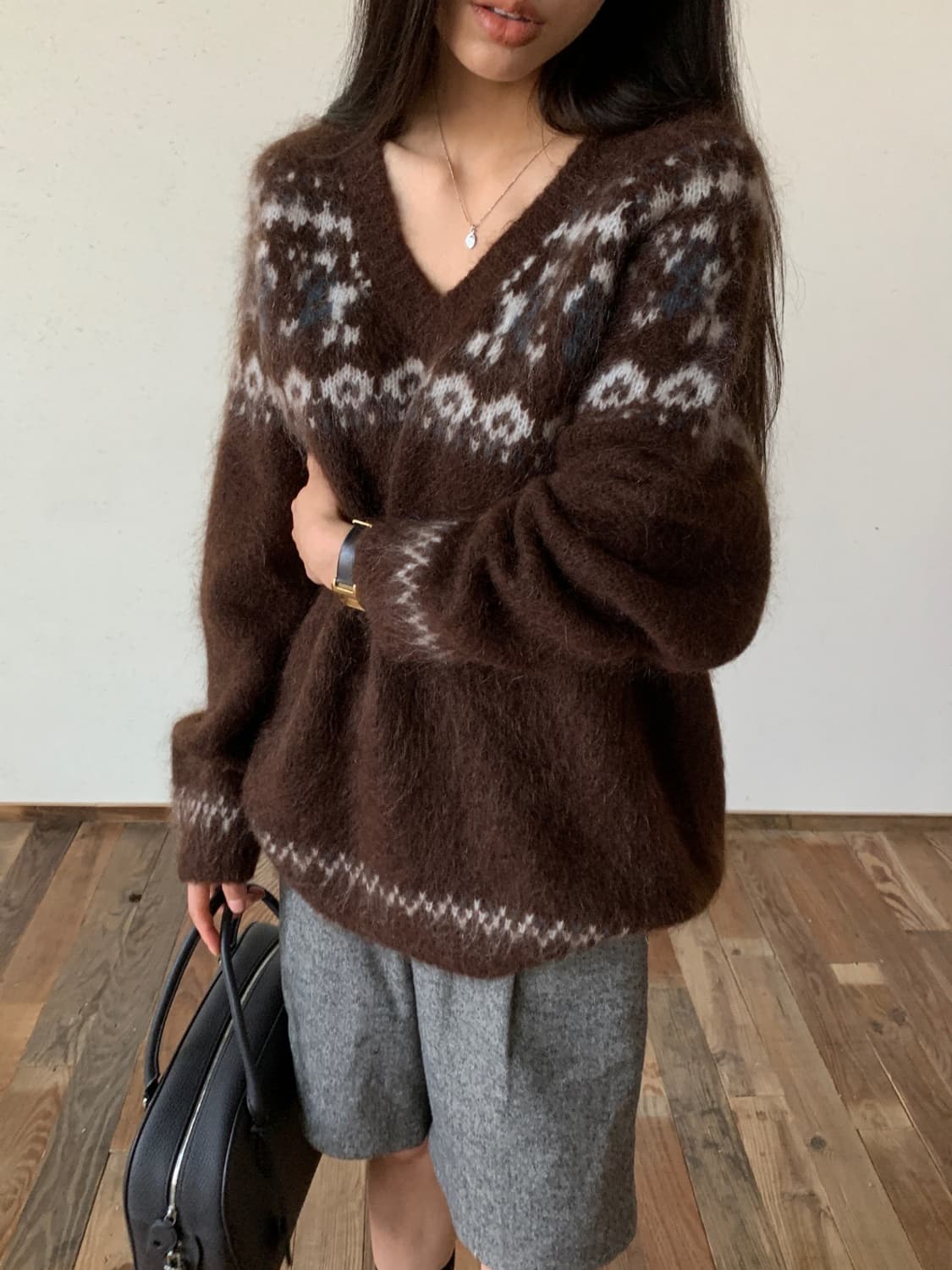 모헤어브이넥니트 상품이미지2