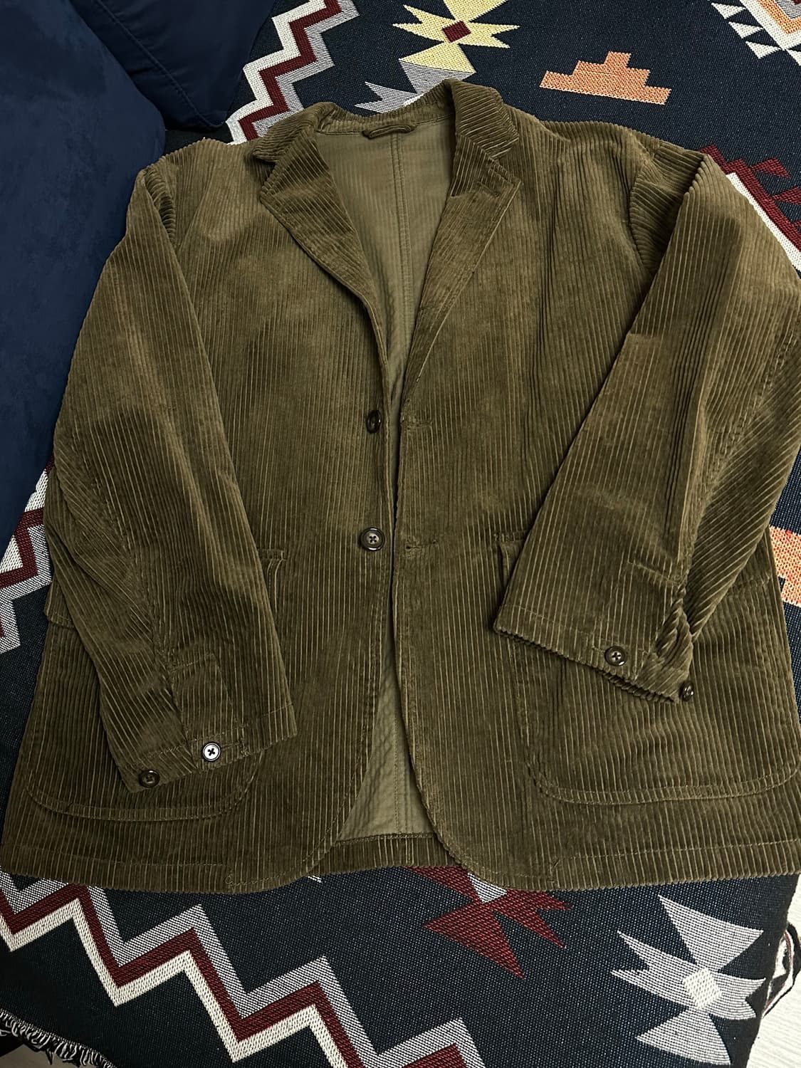 빔즈 쓰리버튼 코듀로이 자켓 S(100size) 상품이미지1