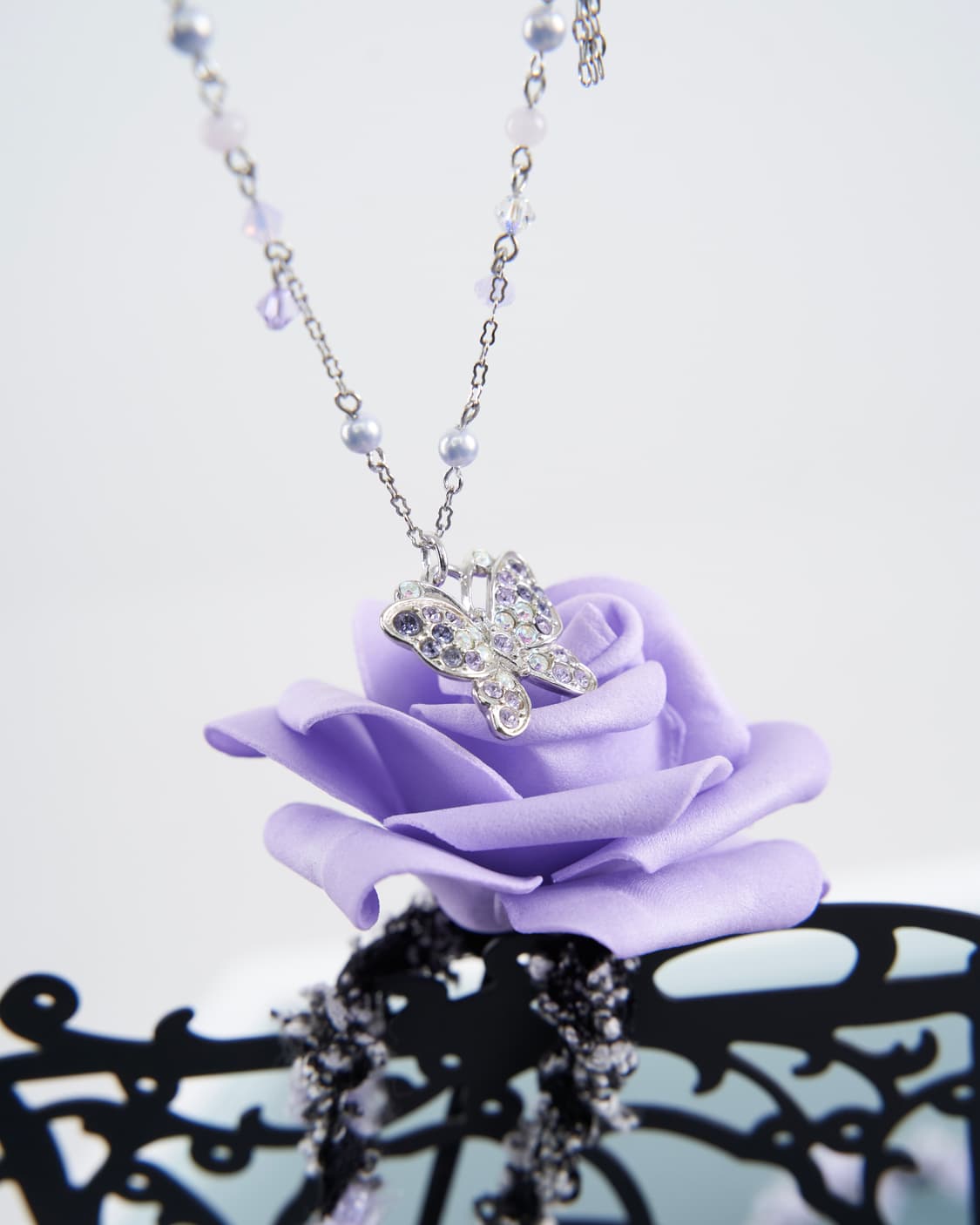 Anna sui 시그니처 퍼플 버터플라이 목걸이 상품이미지2