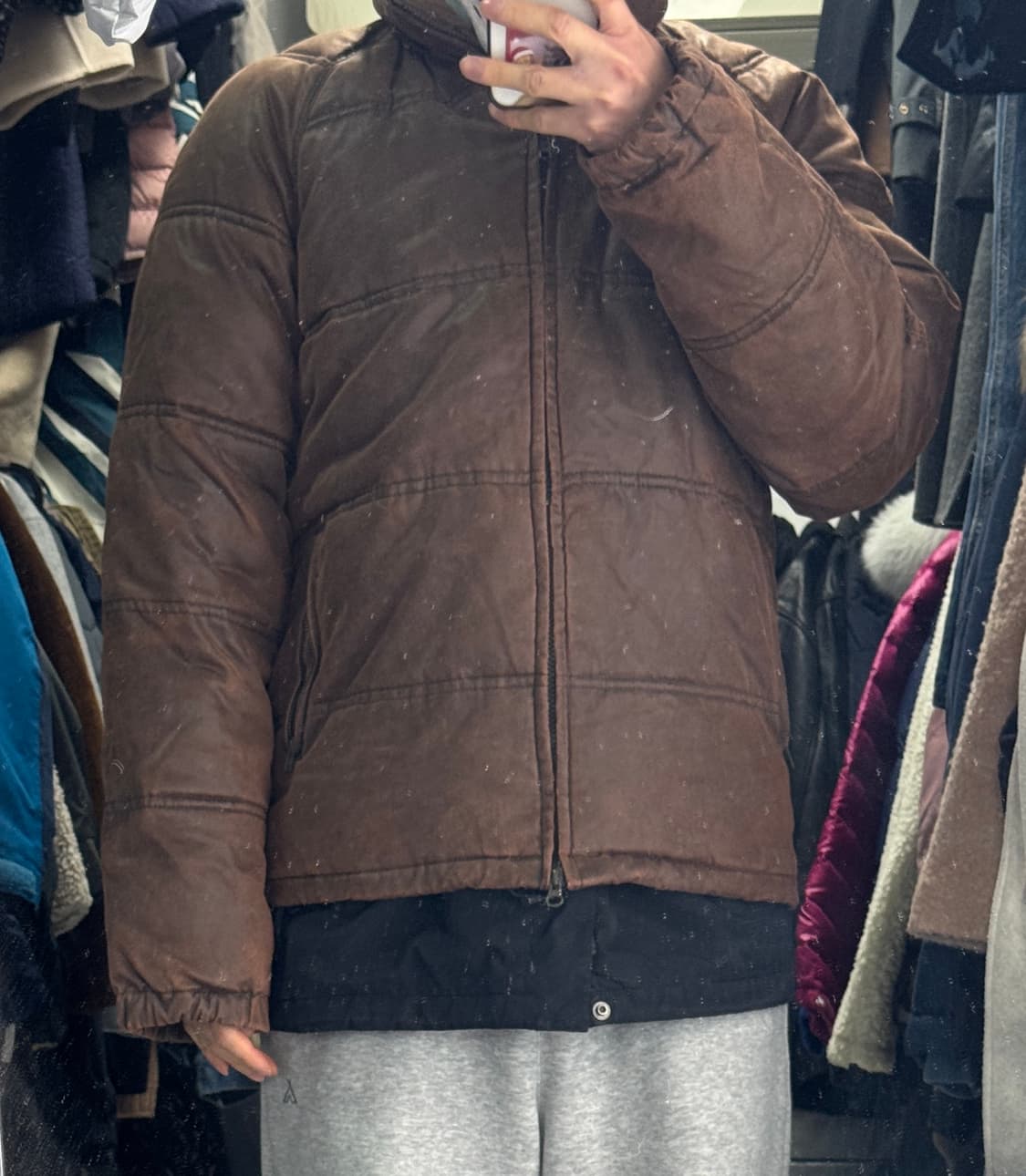 희귀!! 타케오키쿠치 일본 빈티지 브라운 점퍼 L 상품이미지3