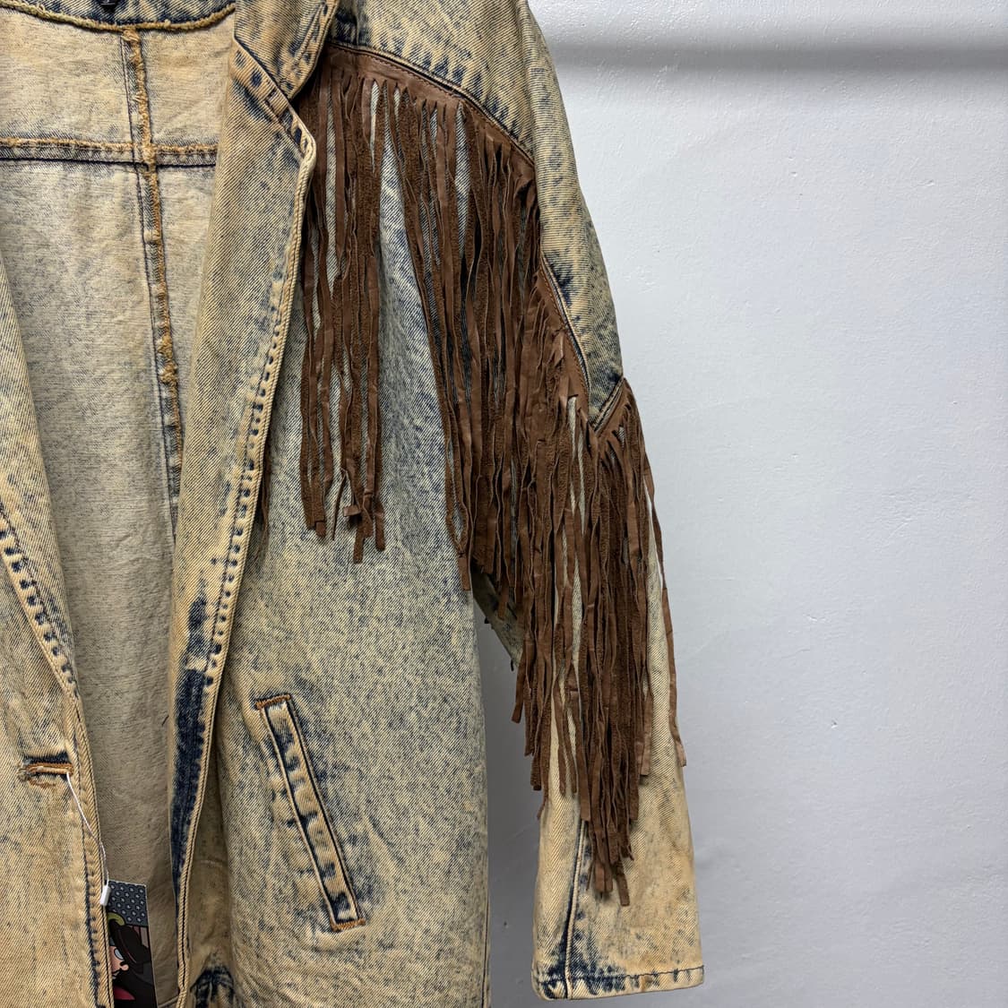 빈티지 프린지 데님 자켓 상품이미지4