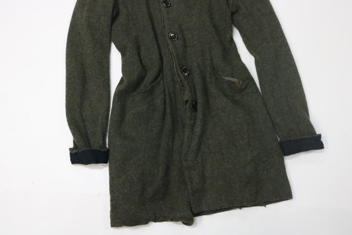 Pas de calais 파드칼레 빈티지 울 린넨 혼방 숄칼라 롱 가디건 상품이미지4