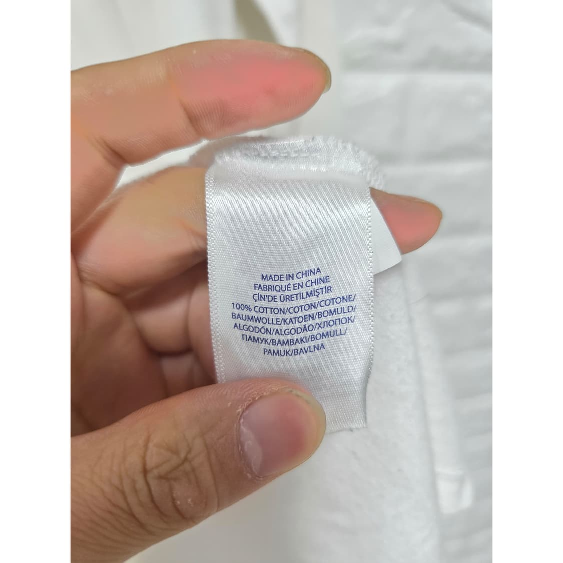 폴로 랄프로렌 화이트 긴팔 카라티 M 상품이미지3