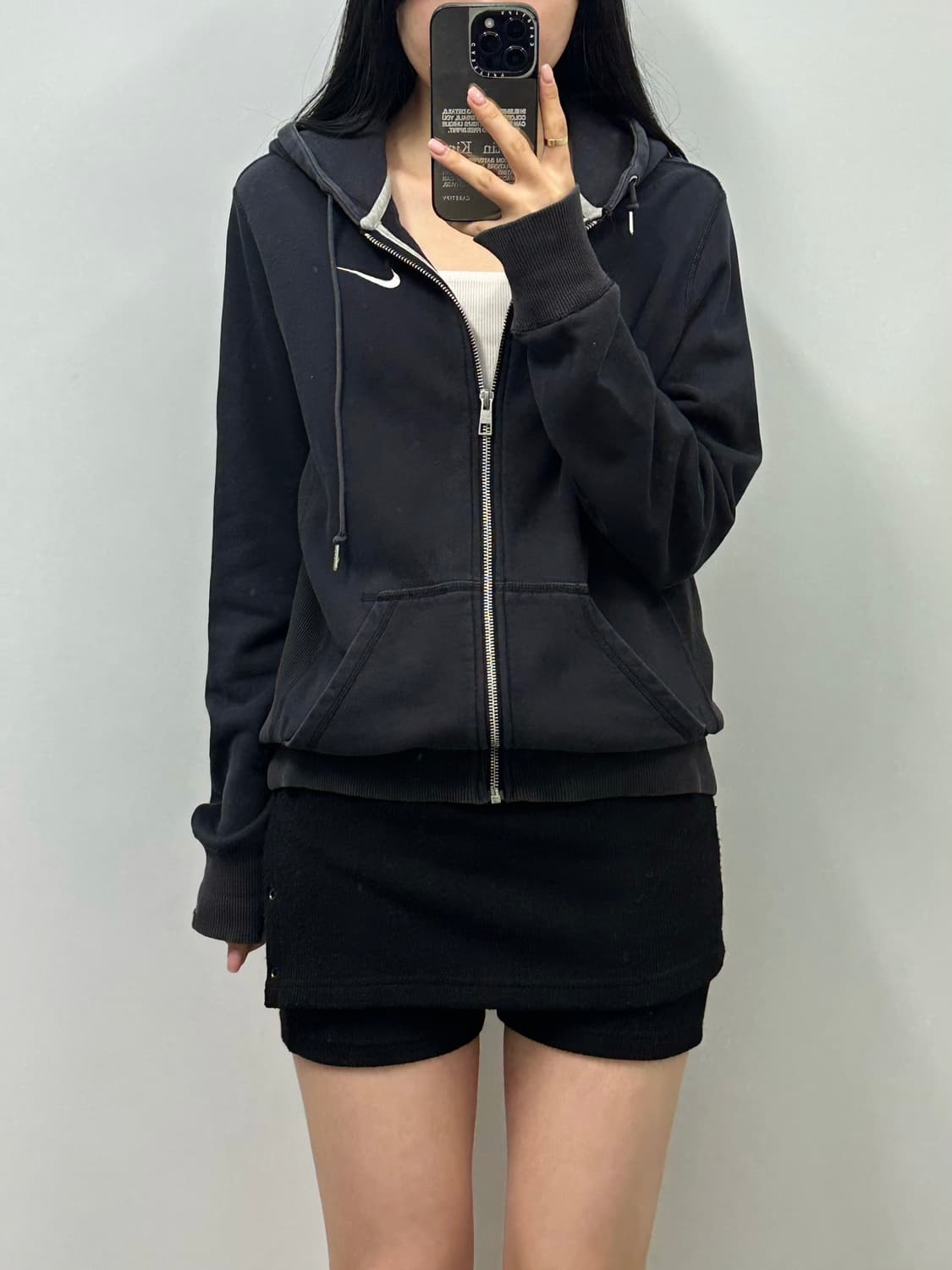 나이키 스우시 블랙 후드집업 상품이미지1