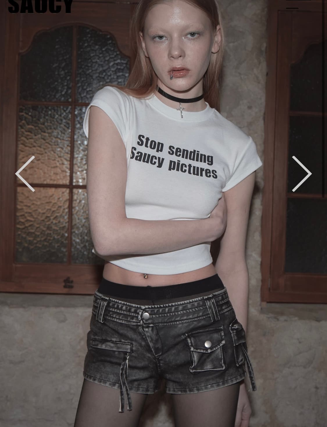 쏘시 마이크로 쇼츠 Saucy leather micro shorts  상품이미지2