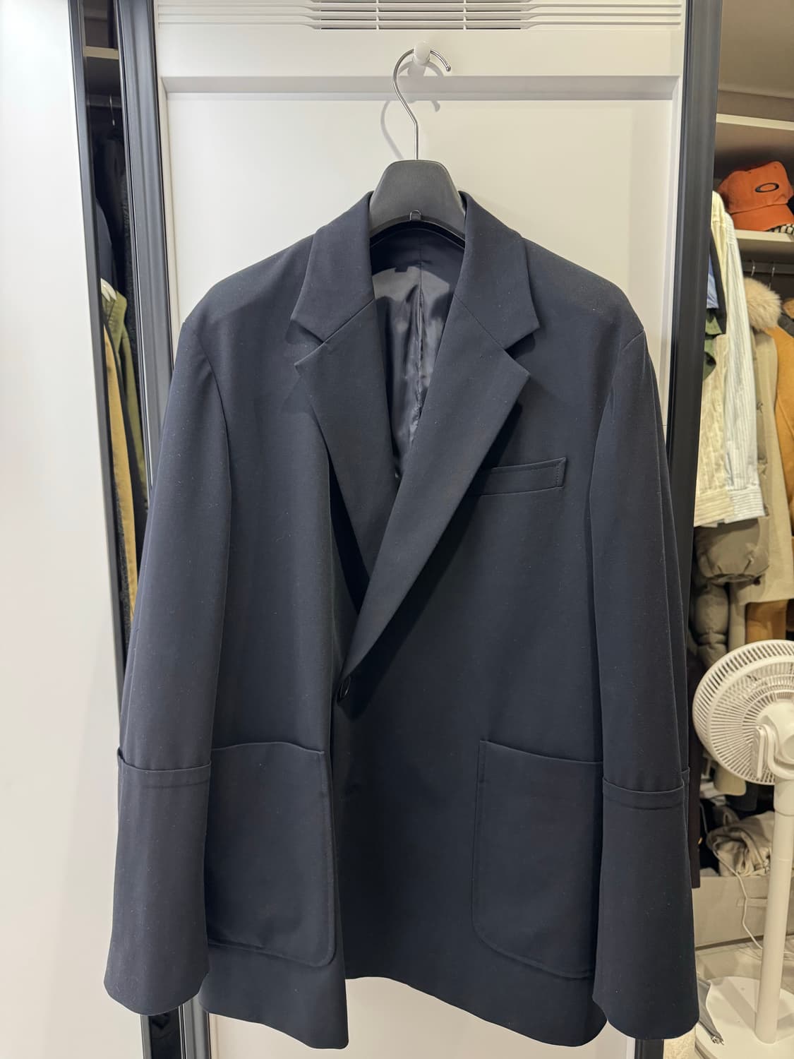 우영미 턴업자켓 네이비 48사이즈 상품이미지1