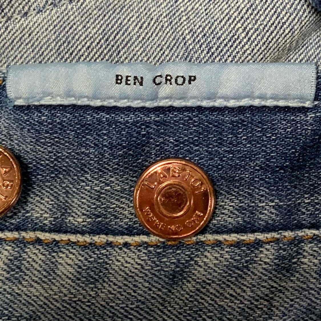 [32] LAB101 블록 워싱 슬림핏 데님팬츠 상품이미지5