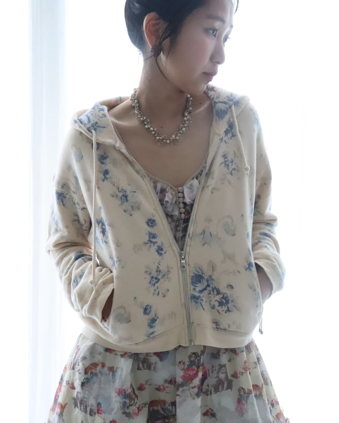 [Cabbages&Roses] Rose Toile Hoodie 상품이미지1
