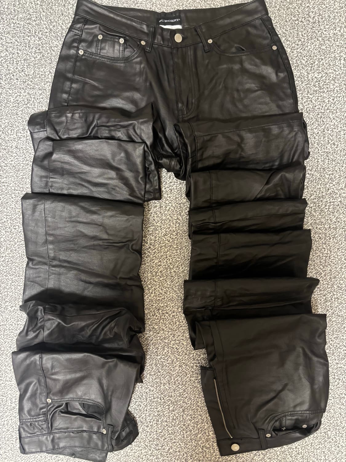 써저리 2m 블랙 레더 곱창진 L사이즈 상품이미지1