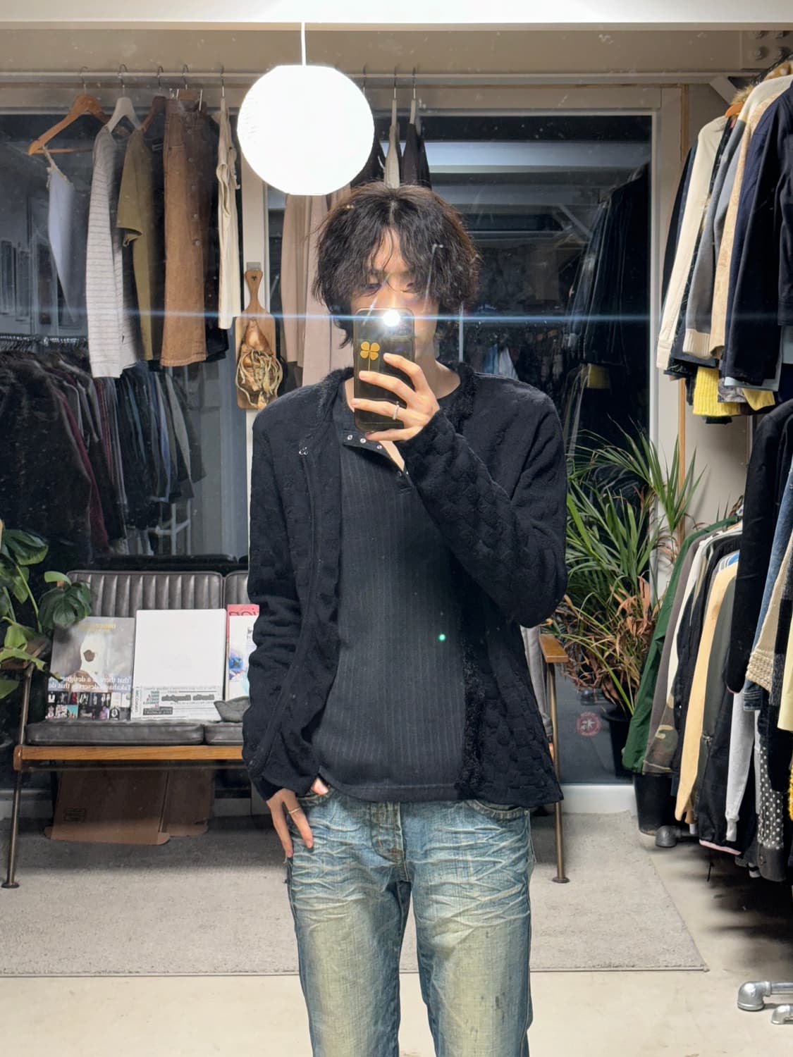 Kerrysport 체커보드 퍼 가디건 상품이미지3