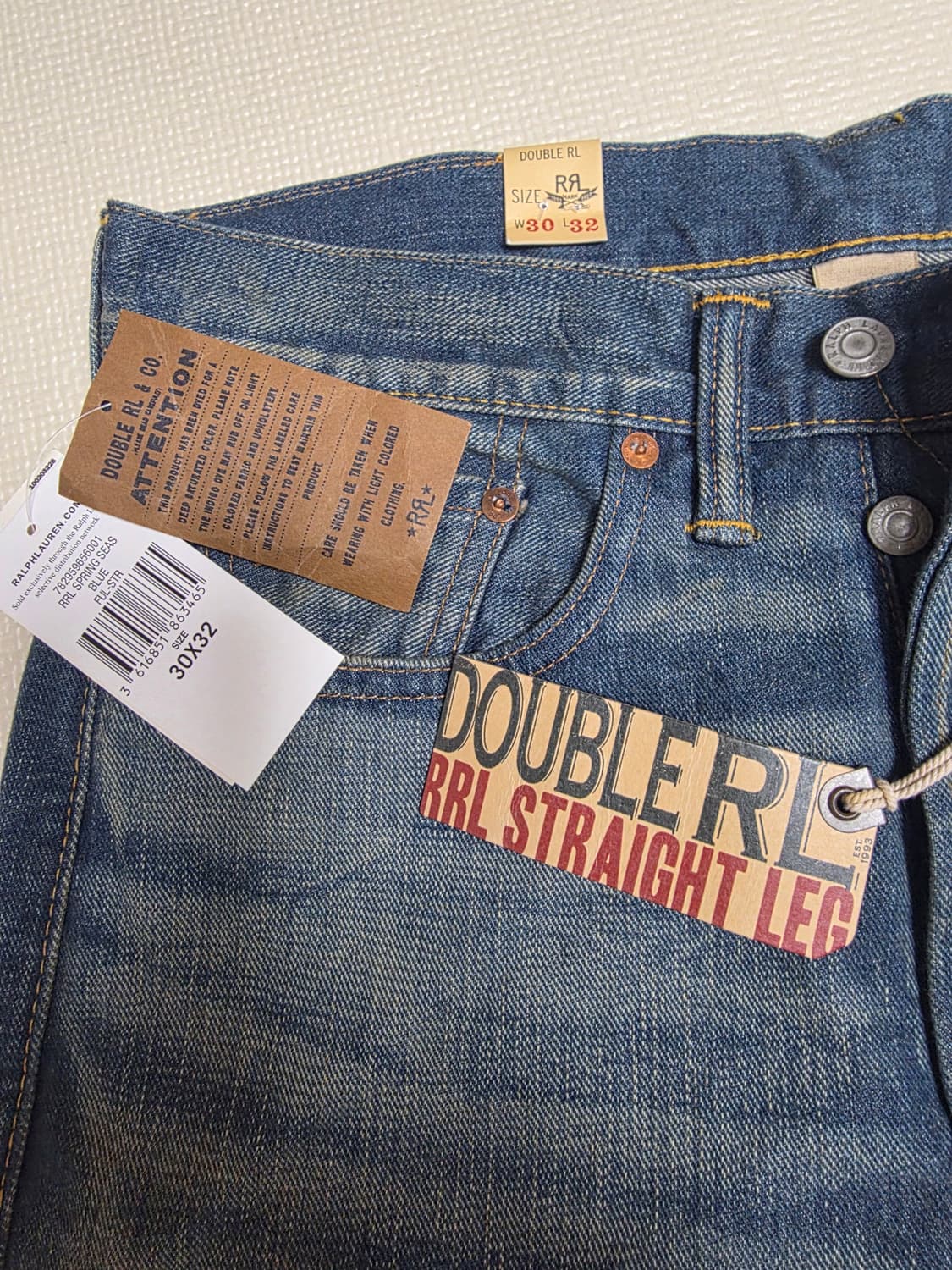 [30] RRL MILNER 스트레이트 핏 셀비지  데님 상품이미지4