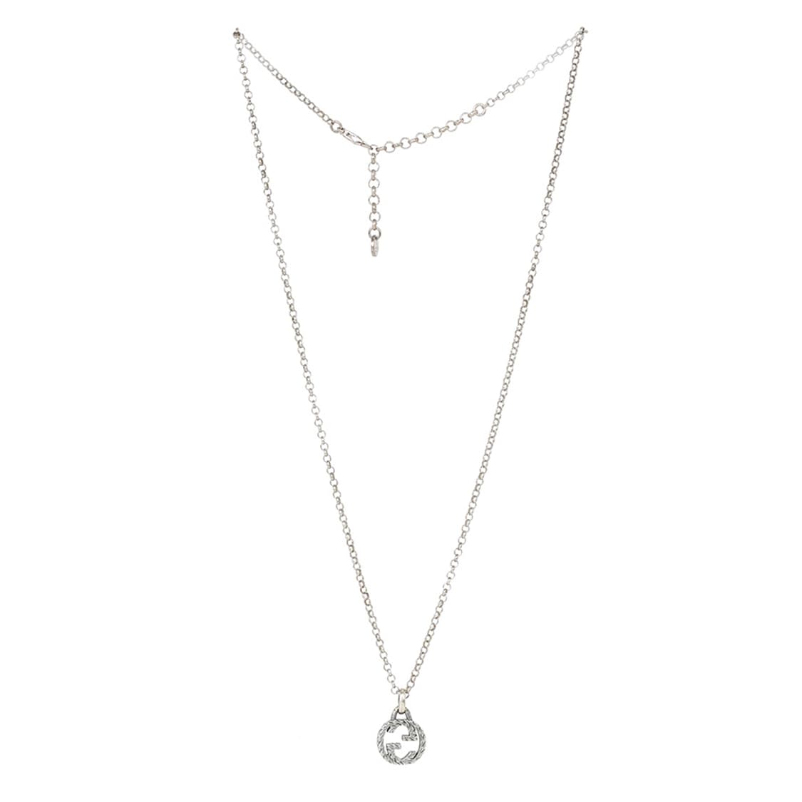 구찌 인터로킹 실버목걸이 GG로고 체인 네크리스 455535 상품이미지4