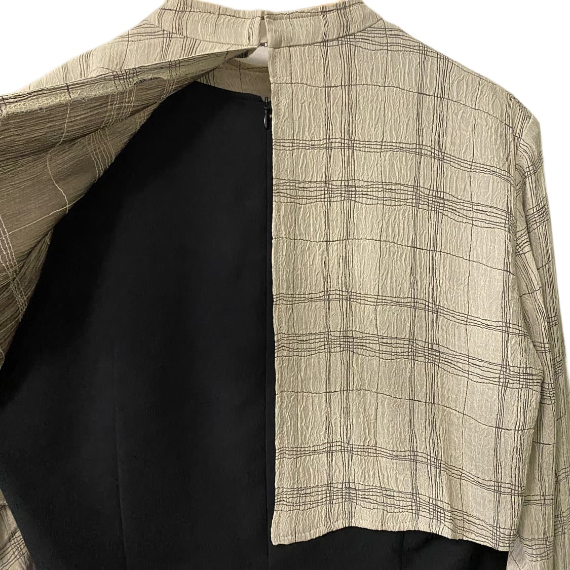 유니크 레이어드 체크 블라우스 상품이미지8