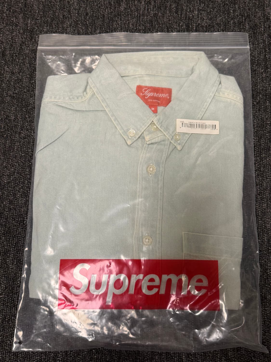 [M] 슈프림 스트라이프드 데님 셔츠 상품이미지1