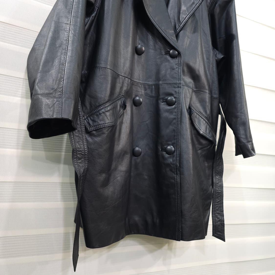 RiRiYANO 빈티지 가죽 트렌치 코트- 우먼프리 상품이미지3