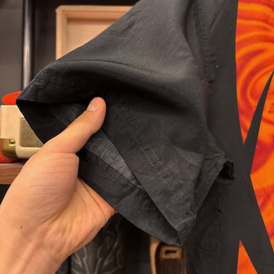 할리데이비슨 플레임 스컬 그래픽 하프 바이커 셔츠 N1075 상품이미지5