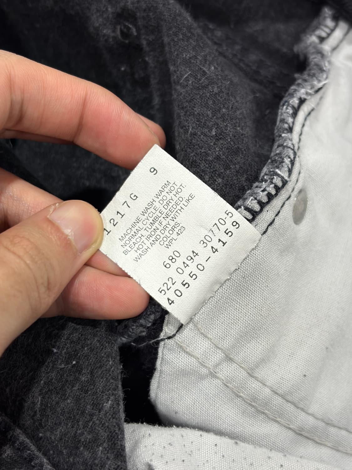 J32 90s USA 리바이스 550 흑청 데님팬츠 40X30 상품이미지8