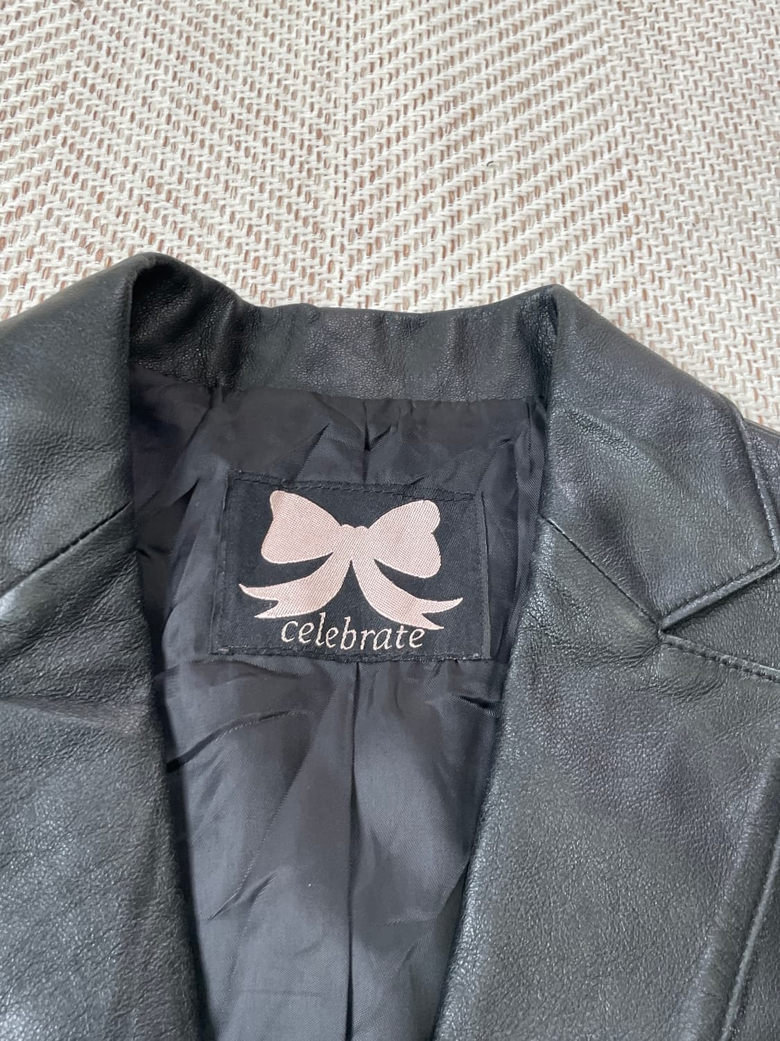 빈티지 양가죽 레더 테일러드 자켓  J03306 상품이미지4