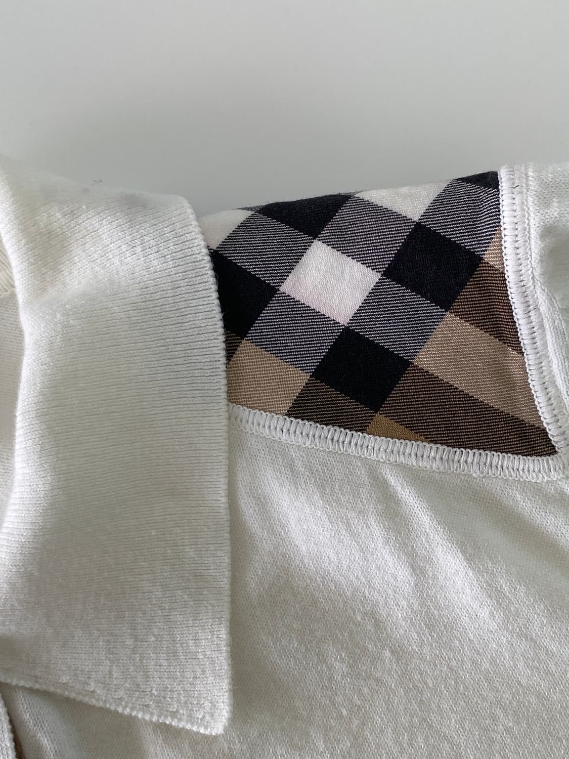 BURBERRY 버버리 체크 코튼 PK 티셔츠 S 상품이미지8