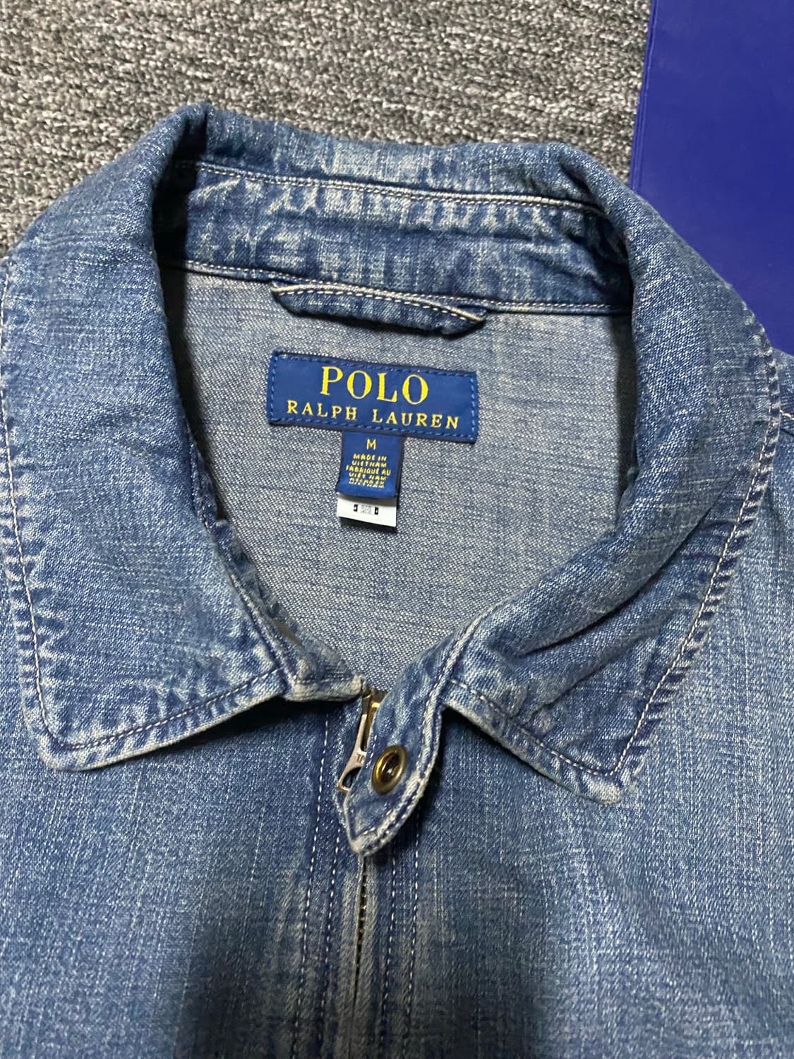 급처 24년 구매 폴로 베이포트 인디고 가먼트다이 데님 자켓 상품이미지6
