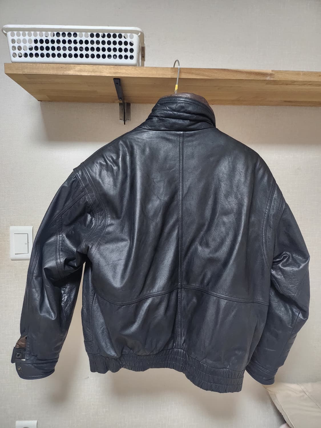 파올로 네그라토 레더 봄버재킷 상품이미지2