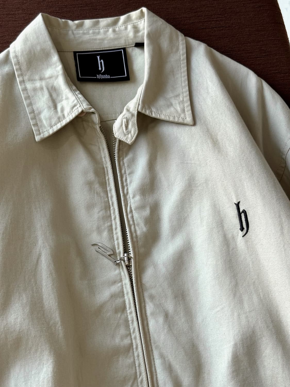 Logo point cotton loose blouson 상품이미지2