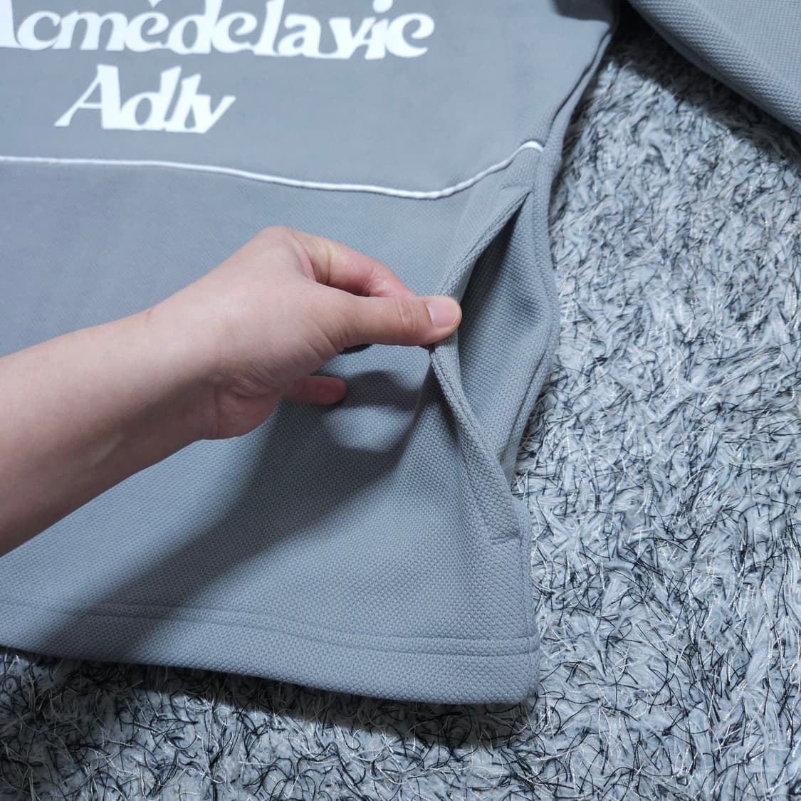 아크메드라비) 1사이즈(L) 남자 반집업 카라맨투맨 / 왕눈이샵 상품이미지5