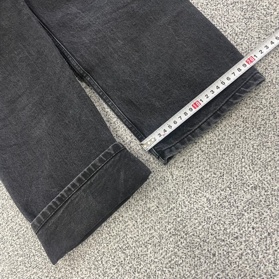 오르 블랙 코튼 데님팬츠 0126HS1 상품이미지6