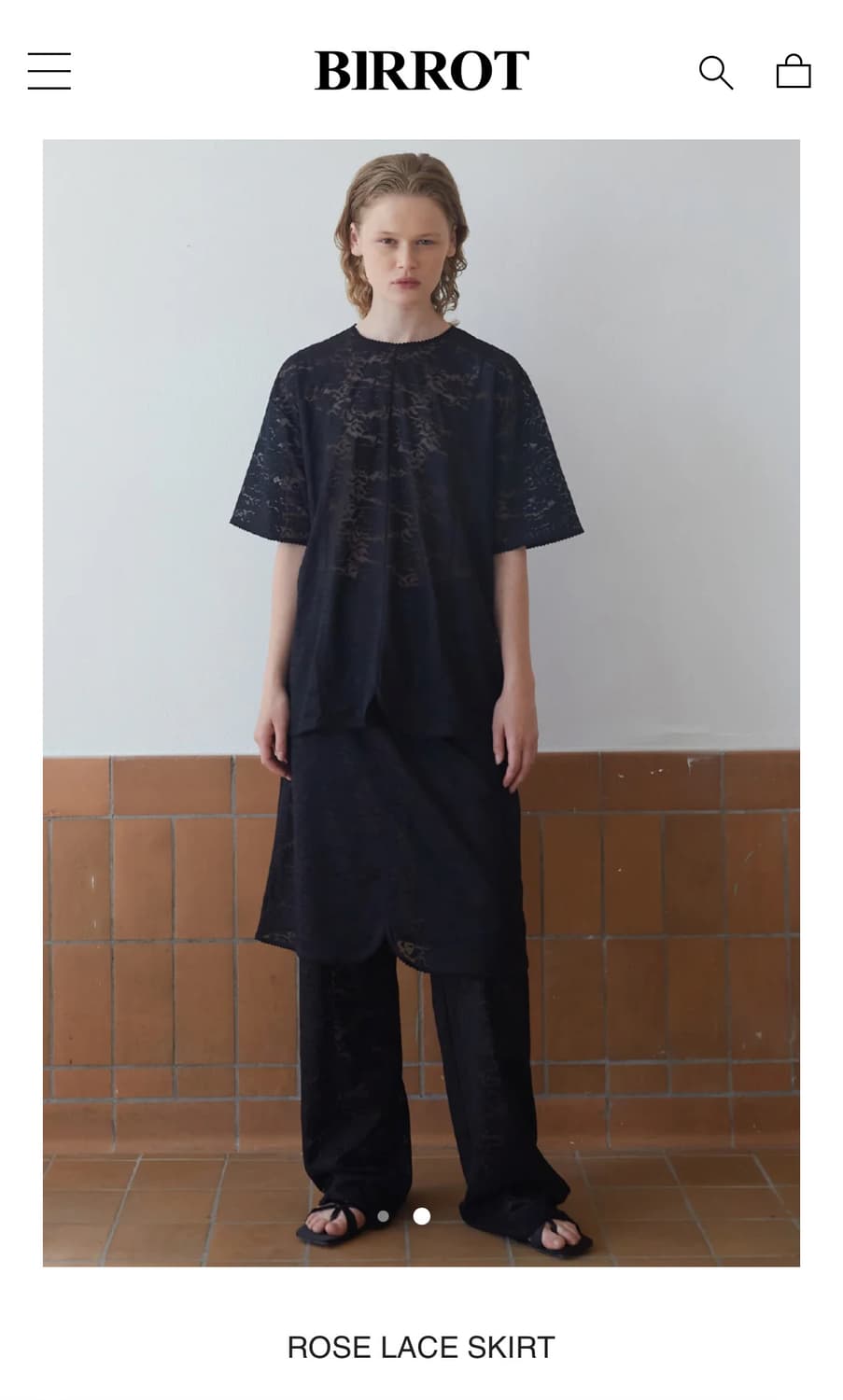birrot ROSE LACE SKIRT 상품이미지1