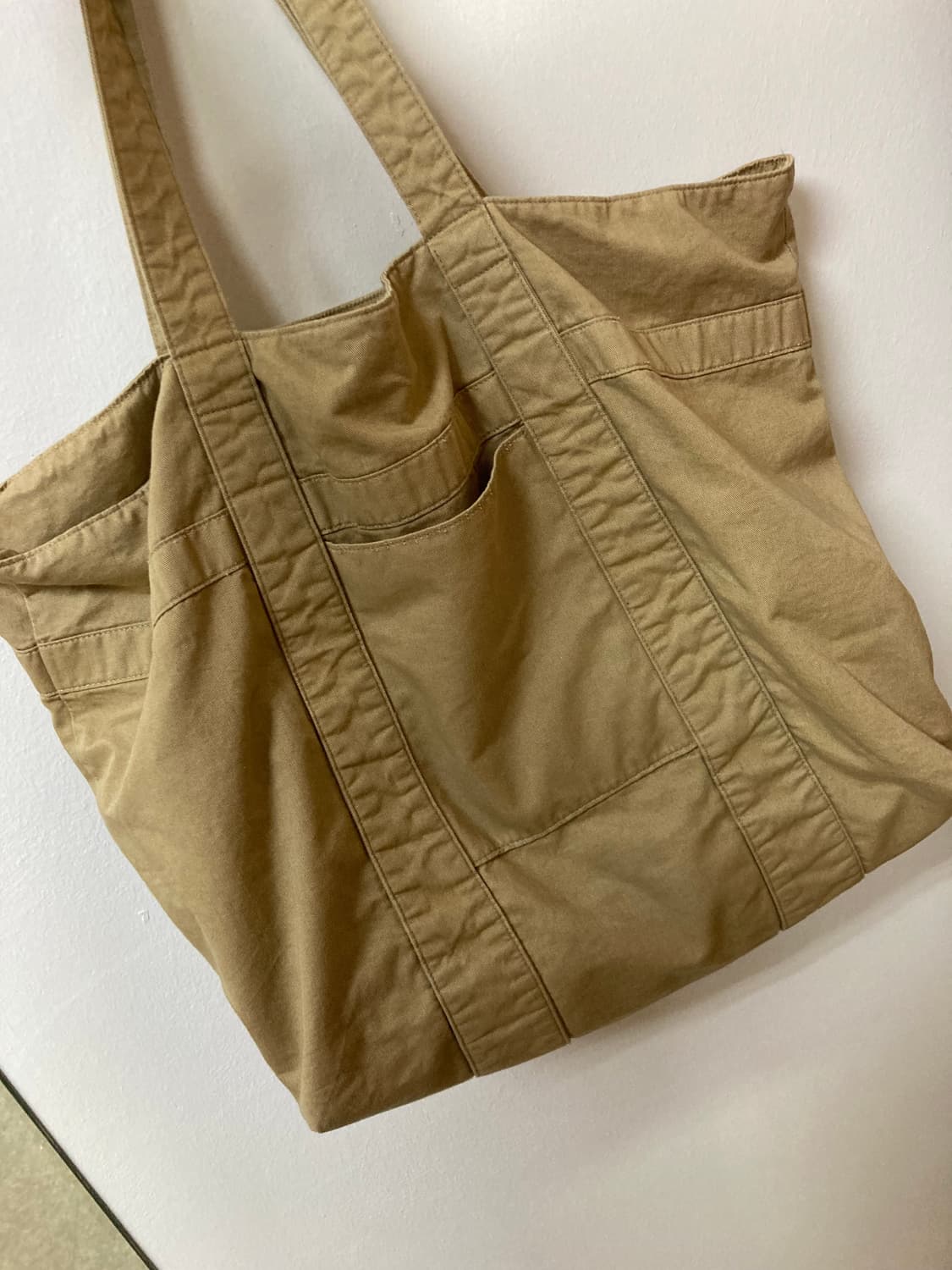 다이브인 WASHED JUMBO TOTE BAG (BEIGE) 상품이미지3